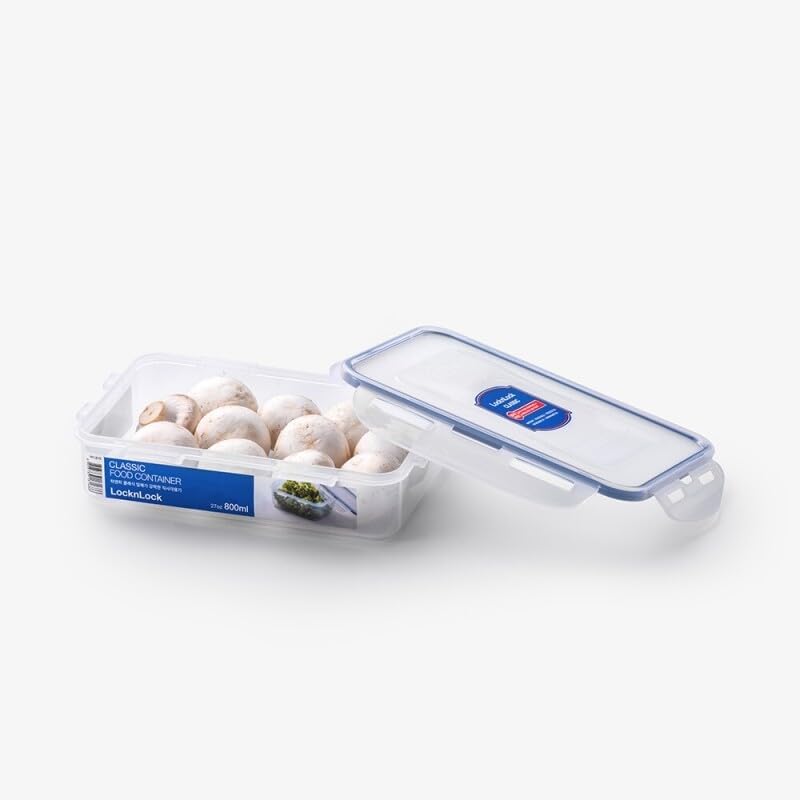 LocknLock Food Container Rectangle 800ml Pack of 4| Airtight, BPA-Free, Eco-Friendly, Microwave & Freezer Safe - Image 3