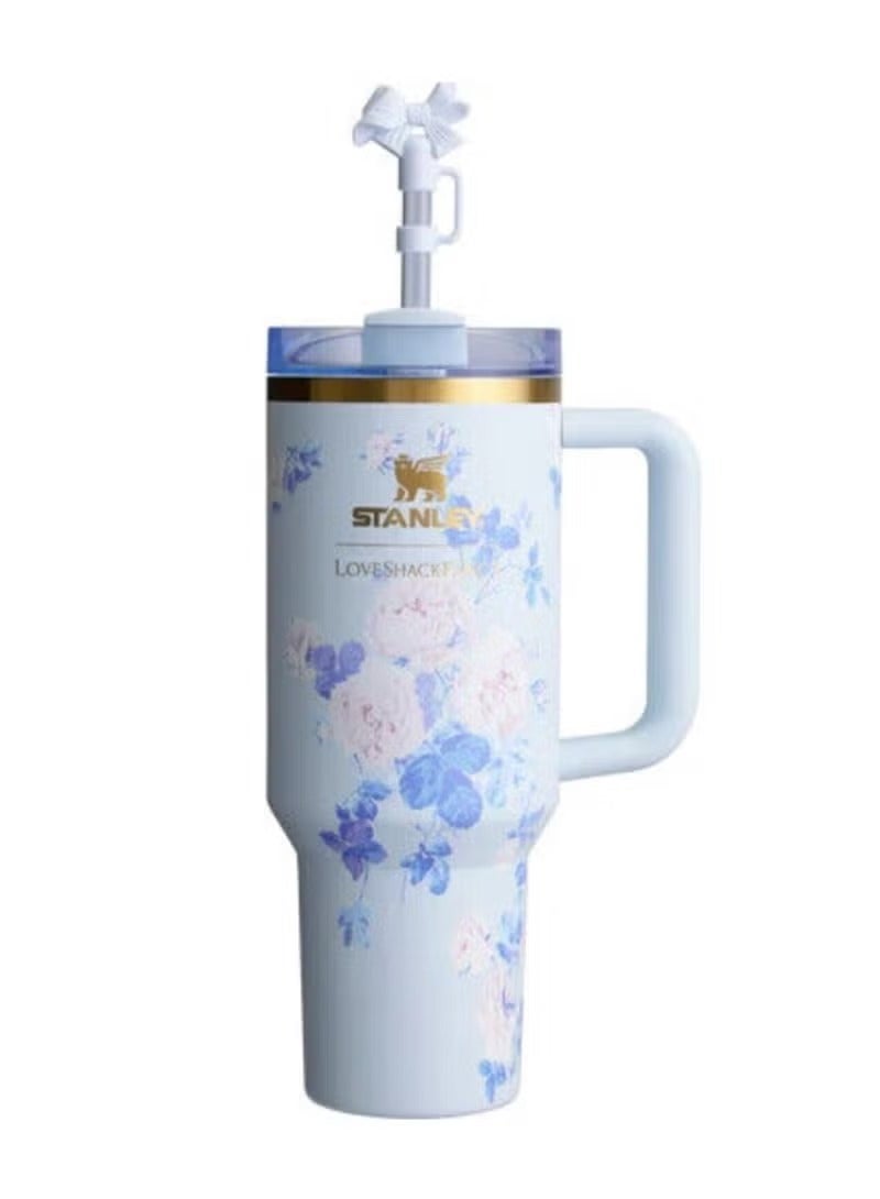 Stanley cup H2.0 Stainless Steel with Lid and Straw for Water Iced Tea,Coffee and - Image 1