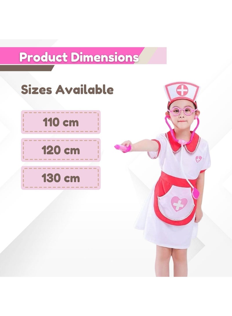 المنزل الذكي فستان زي الممرضة الذكي للبنات من هوم سمارت، مكون من 8 قطع مع إكسسوارات للمدرسة والحفلات ذات الطابع الخاص - Image 2