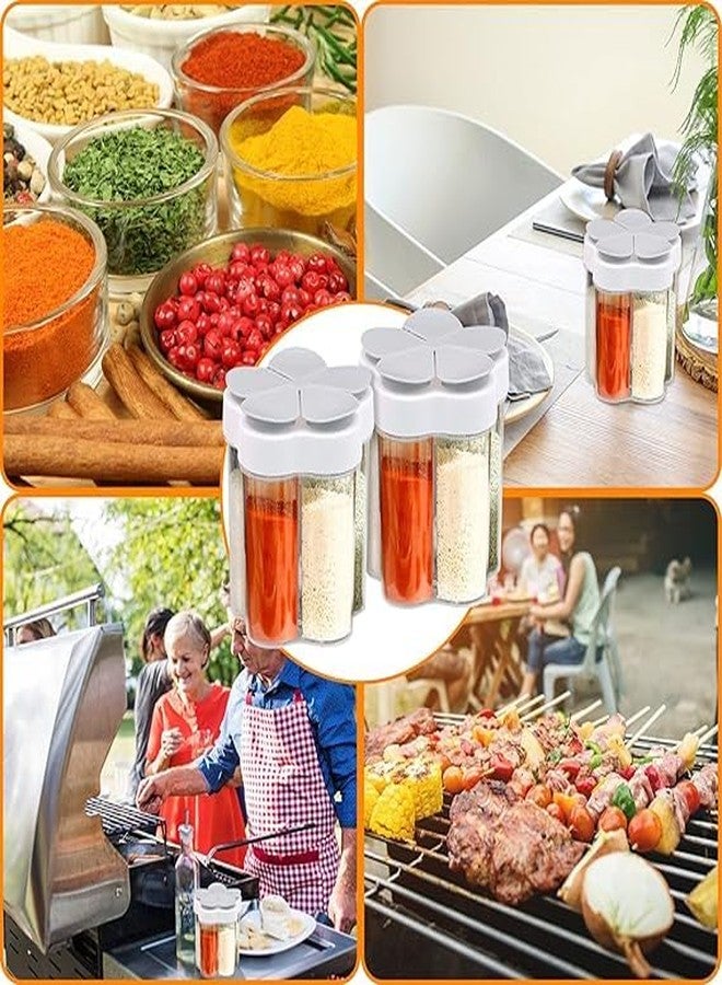 ZURITY 5 in 1 Spice Container Salt and Pepper Shaker Transparent Seasoning Shaker | Camping Seasoning Jars Travel Spice Containers | Condiment Bottle for Camping, Hiking, BBQ, Picnic. - Image 5