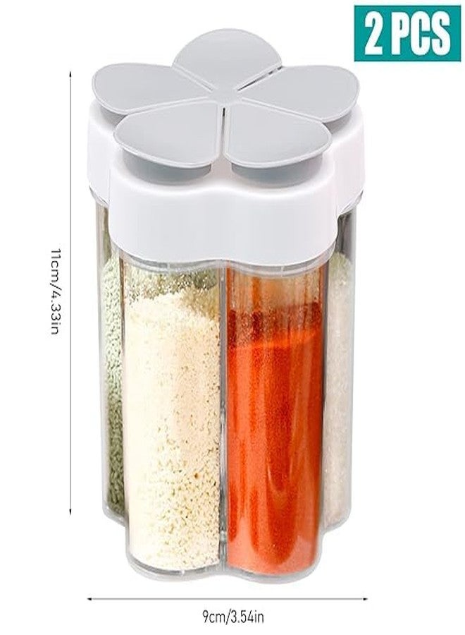 ZURITY 5 in 1 Spice Container Salt and Pepper Shaker Transparent Seasoning Shaker | Camping Seasoning Jars Travel Spice Containers | Condiment Bottle for Camping, Hiking, BBQ, Picnic. - Image 2