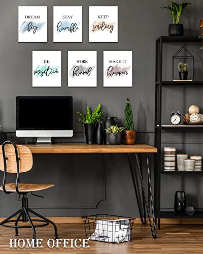 Drsoum 𝗗𝗿𝘀𝗼𝘂𝗺 Motivational Wall Decor Inspirational Office Wall Art Quotes Wall Art for Living Room Encouraging Canvas Posters for Office Bedroom Sayings for Wall Decor - 8” x10” x6 PCS (𝗙𝗿𝗮𝗺𝗲𝗱) - Image 3