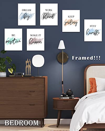 Drsoum 𝗗𝗿𝘀𝗼𝘂𝗺 Motivational Wall Decor Inspirational Office Wall Art Quotes Wall Art for Living Room Encouraging Canvas Posters for Office Bedroom Sayings for Wall Decor - 8” x10” x6 PCS (𝗙𝗿𝗮𝗺𝗲𝗱) - Image 5