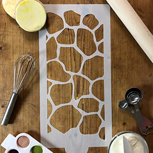 Designer Stencils C453 Giraffe Skin Cake Stencil, Beige/semi-transparent - Image 4