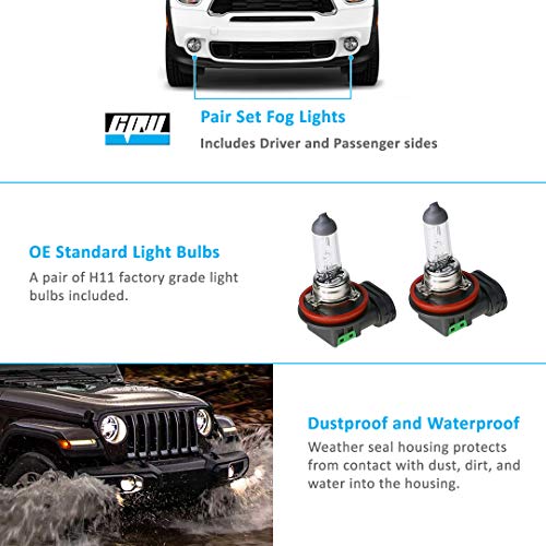 CPW Fog Lights Compatible with [2013 2014 2015 Toyota Avalon] Clear Lens Bumper Driving Fog Lights Pair + Wiring + Switch Kit - Image 4