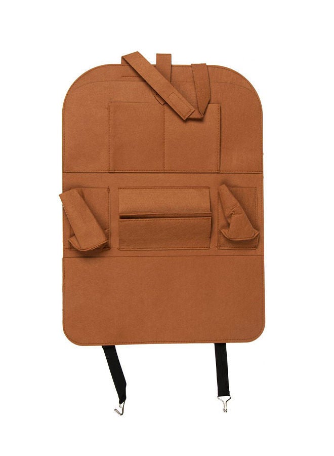NIBEMINENT Dhell Car Fabric Back Seat Organizer - Brown
