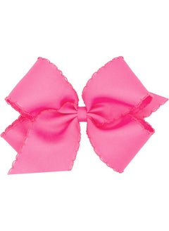 Wee Ones Wee Ones King Grosgrain Bow With Matching Moonstitch Edge, Hot Pink, King  - Image 1