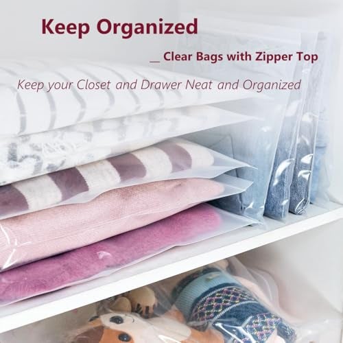 Cupplation Extra Large Plastic Bags With Zipper Top, 24x32in,3-Mil Thick,5 Pack,Storage Bags for Clothes,Travel, Moving, Reusable,Heavy-Duty,BPA-Free, Clear Plastic - Image 5