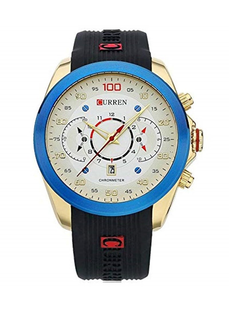 CURREN - Men's Analog Rubber Band Watch 8166 - Image 1