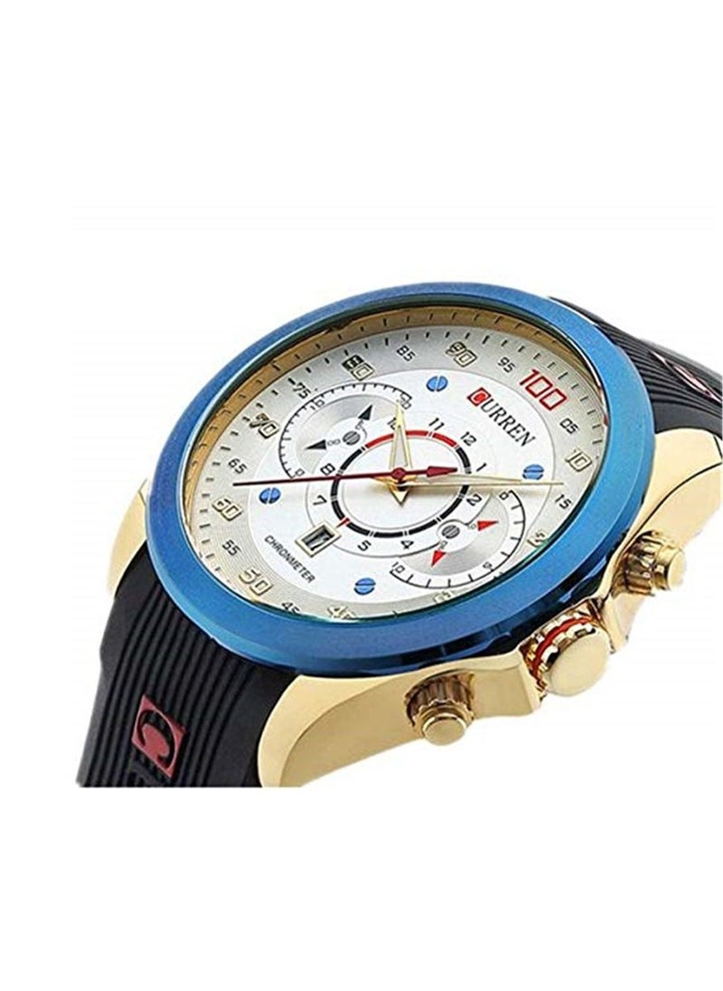 CURREN - Men's Analog Rubber Band Watch 8166 - Image 1