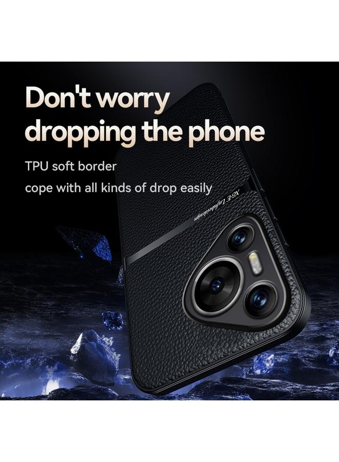 S-TOP Case For Huawei Pura 70 Pro / Pura 70 Pro+ Litchi Leather Magnetic Full Coverage Shockproof Phone Case - Image 4