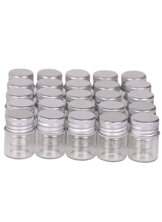 MaxMau Mini Glass Bottles with Screw Caps 5ml 24 Sets Aluminum Top Metal Lids 5 Milliliter Tiny Vials Small Jars DIY Storage Art Craft Decor - Image 5