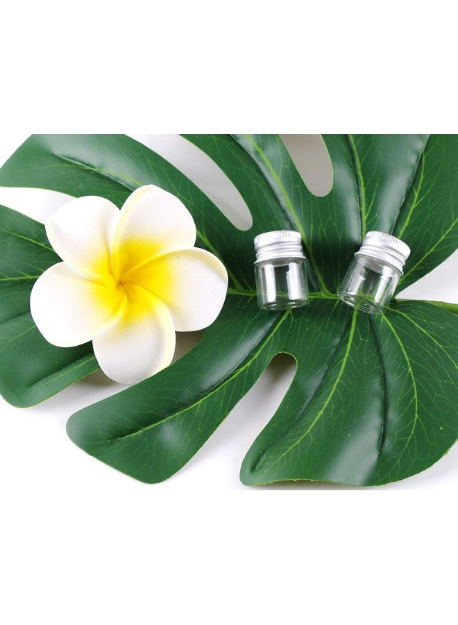 MaxMau Mini Glass Bottles with Screw Caps 5ml 24 Sets Aluminum Top Metal Lids 5 Milliliter Tiny Vials Small Jars DIY Storage Art Craft Decor - Image 4