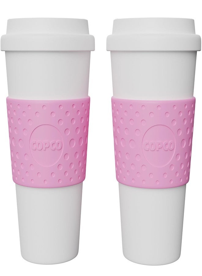 Copco 2510-9920 Acadia Travel Mug, 16-Ounce, Bubble Gum (Set of 2) - Image 1