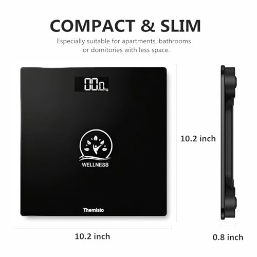 Themisto TH-WS40 Body weight Scale, With High Precision Sensors | Backlit Display | - Image 3