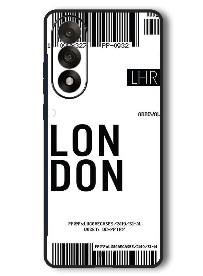 Theodor Case Compatible with OnePlus Nord 5 6.83 Inch Protection Shockproof Bumper Cover London boarding pass - Image 1