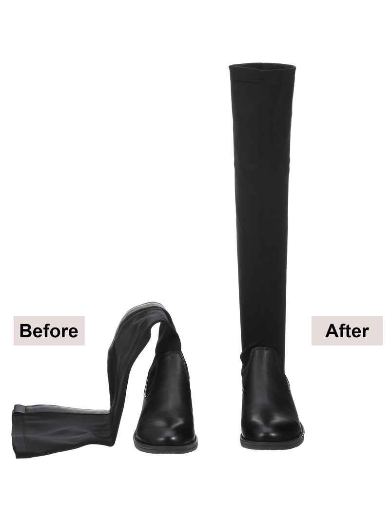 Bememo 8 Pieces Boot Shaper Form Inserts Tall Boot Support for Women and Men (Black, 8 Inch) - Image 3
