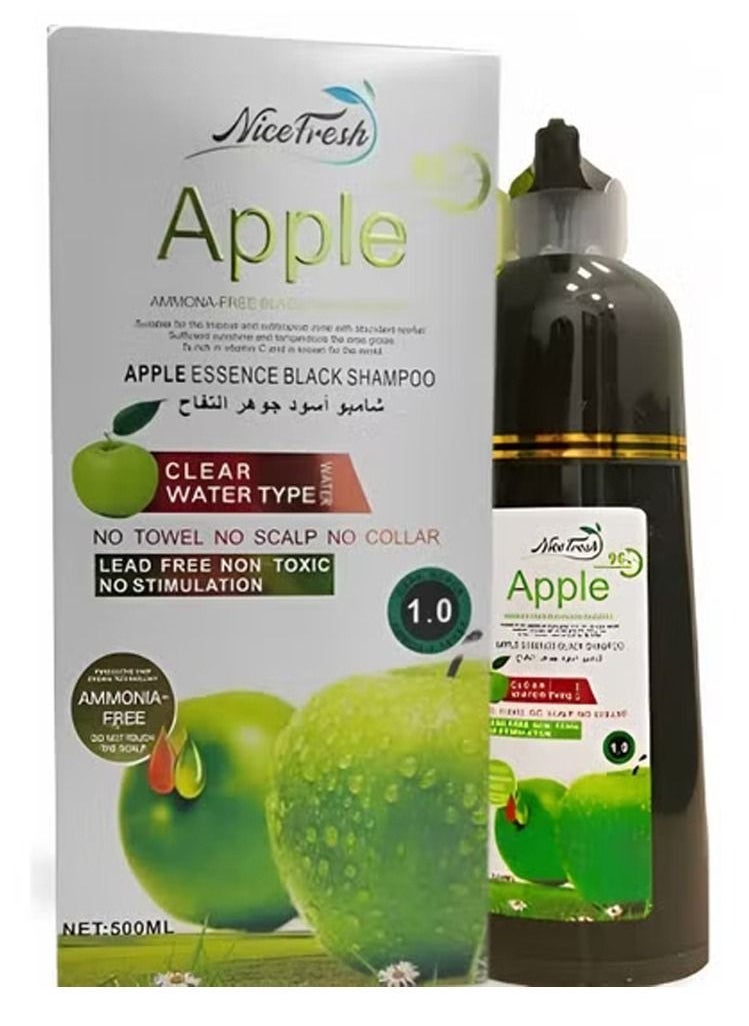 Nice Fresh - Ammonia-Free Natural Organic Black Hair Color Shampoo 500ml - Image 1