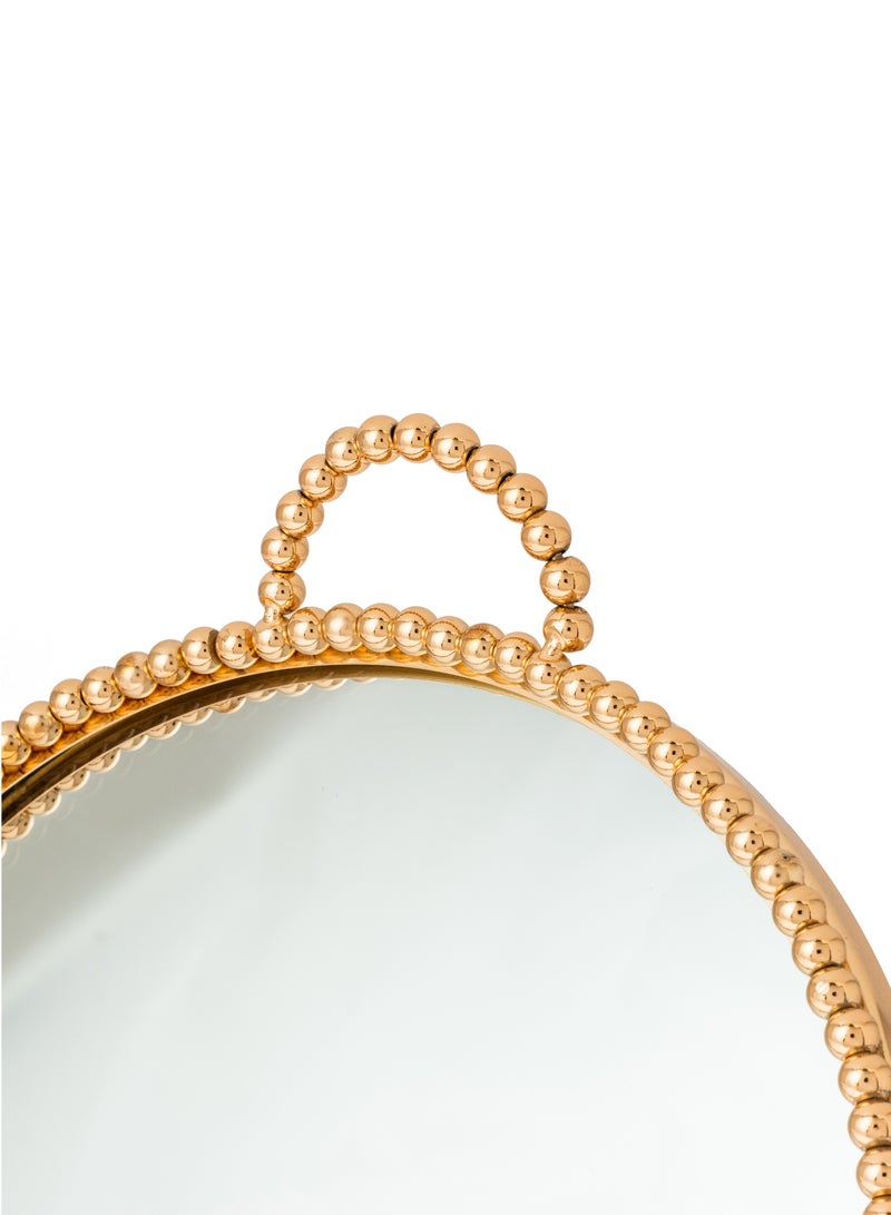 Dania Gold Metal Top with Mirror Floor Elegant Design - Image 3