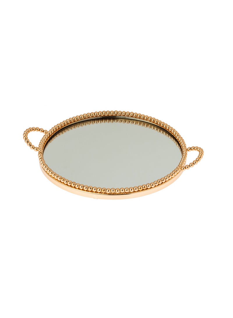 Dania Gold Metal Top with Mirror Floor Elegant Design - Image 2