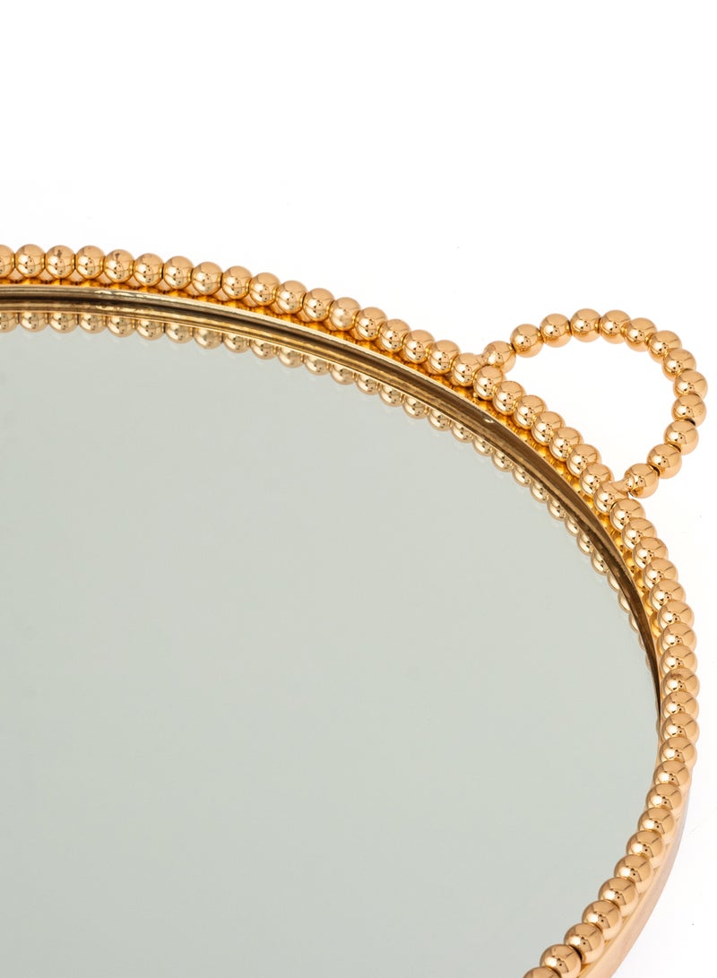 Dania Gold Metal Top with Mirror Floor Elegant Design - Image 4