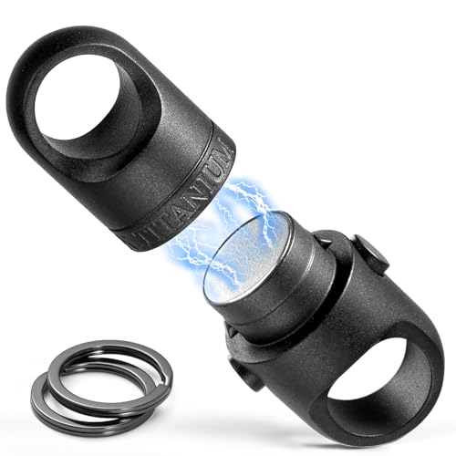 FEGVE Magnetic Quick Release Keychain, Heavy Duty Anti-Drop Detachable Magnet Connector with 2 Key Rings for Keys & EDC Tools - Image 1