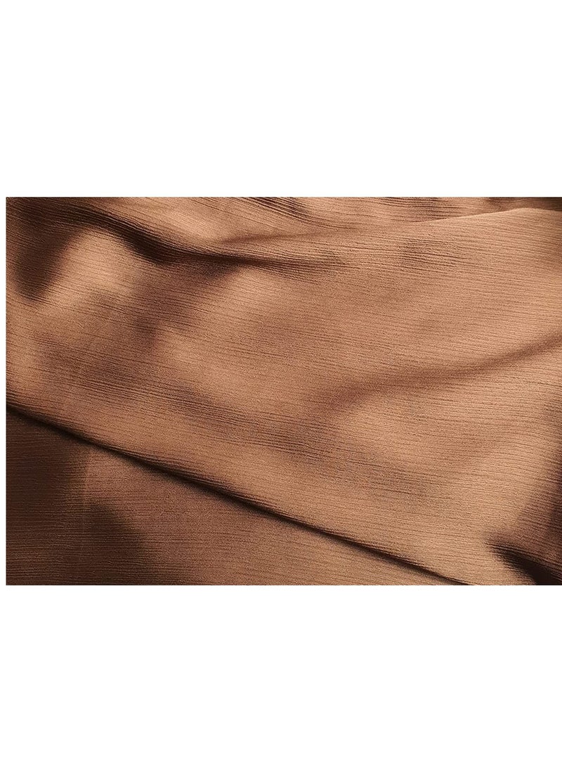 Chiffon Head Wraps for Women - Solid Color Fashion Bubble Chiffon Scarf Hijab - Image 2