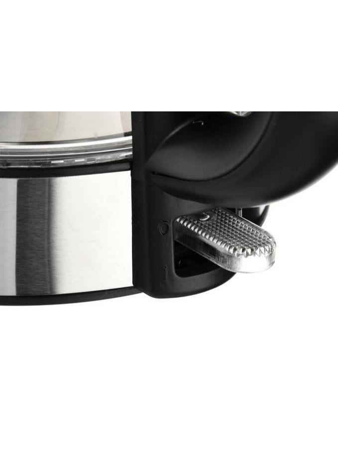 Westinghouse 2200W Electric Glass Kettle, Transparent with Blue Illumination, 1.7L, Cordless Serving, 360° Swivel Base, Auto/Manual Shut-Off, Boil Dry Protection - Image 3