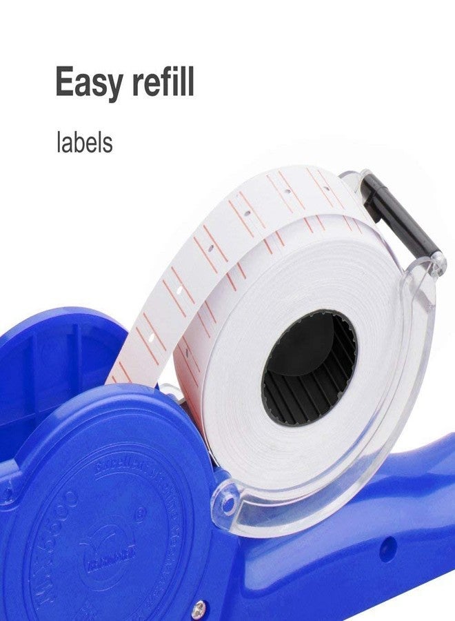 Dinojames Price Label White with Two Red Border Lines Set - Pack of 10 Rolls (4000 Stickers) with 2 Pcs. Ink roll - Image 4