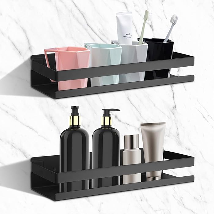 FLYNEX Bathroom Organizer & Shelf - No Drill Wall Shelf for Stylish & Space-Saving Bathroom Storage, Perfect for Organizing Toiletries & Bathroom Essentials (2) - Image 2