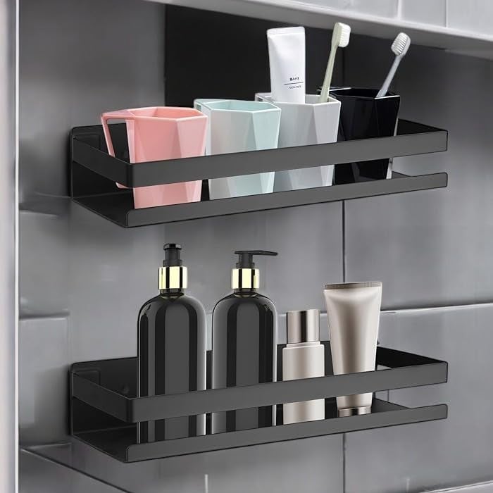 FLYNEX Bathroom Organizer & Shelf - No Drill Wall Shelf for Stylish & Space-Saving Bathroom Storage, Perfect for Organizing Toiletries & Bathroom Essentials (2) - Image 5