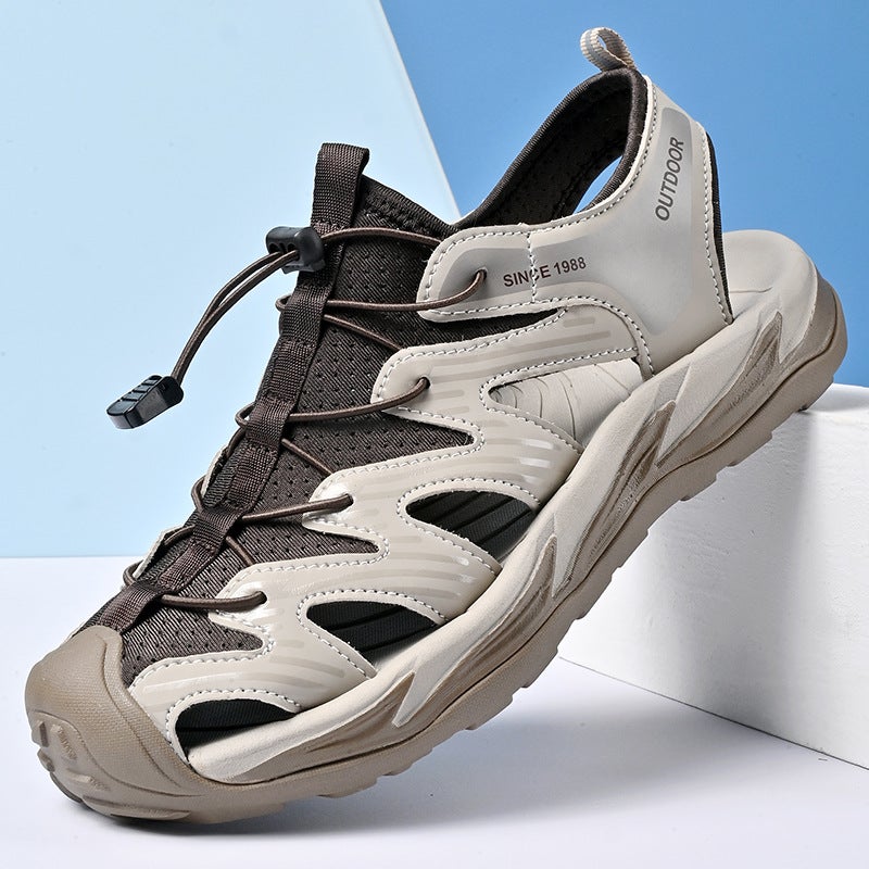 2025 Summer A Generation Of Hair Fashion Elastic Sandals Outdoor Casual Men'S Shoes Plus Size 38-46 Beach Sandals - Image 5