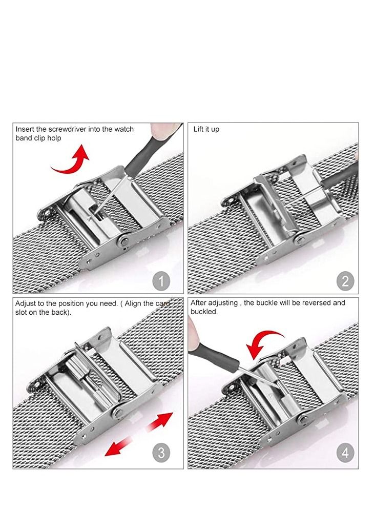 22mm Stainless Steel Band Quick Release Pins Huawei GT3 -GT2 46 -GT2 Pro- Gt2e Silver - Image 3