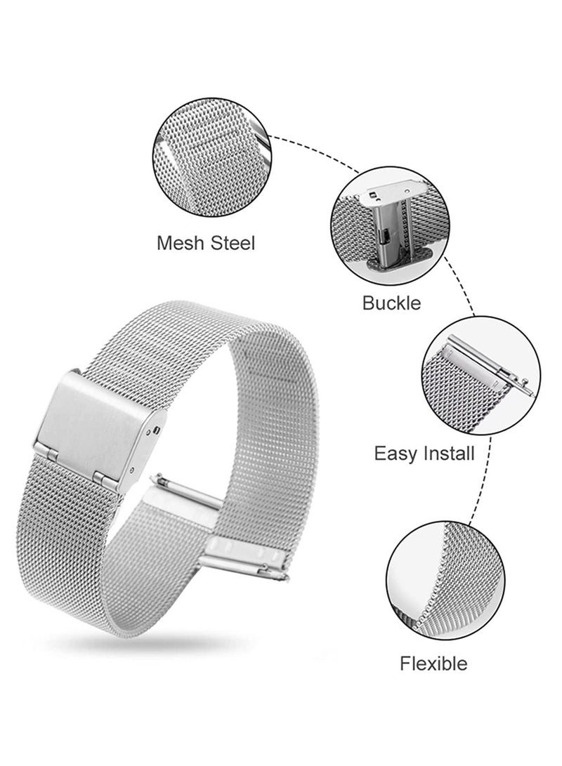 22mm Stainless Steel Band Quick Release Pins Huawei GT3 -GT2 46 -GT2 Pro- Gt2e Silver - Image 1