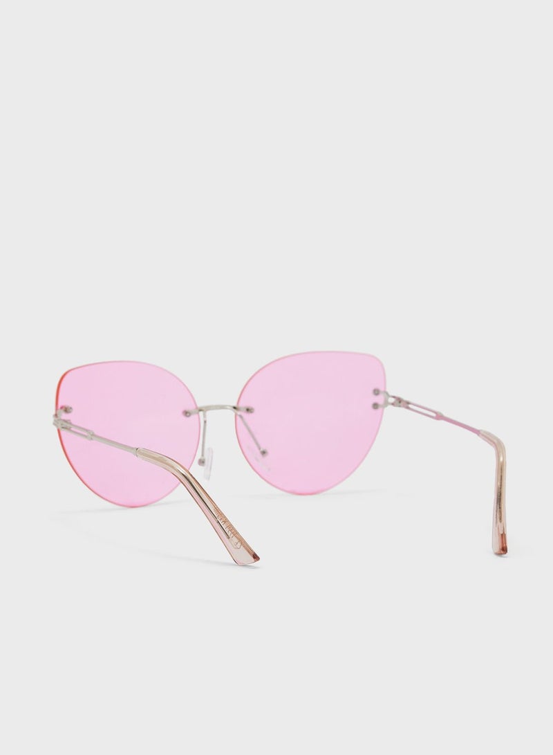 Ginger Rimless Cat Eye Sunglasses  - Image 2