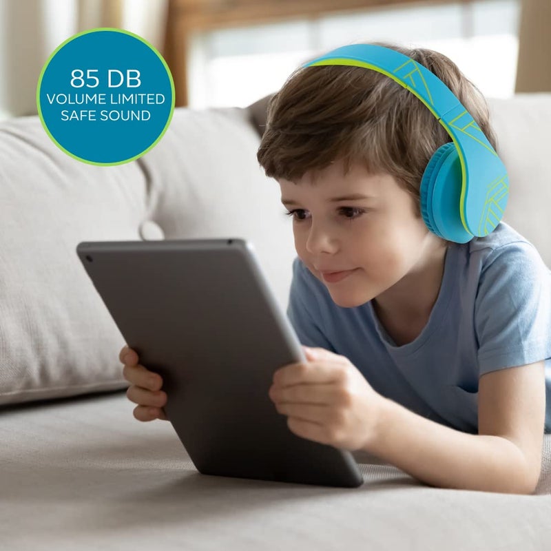 PowerLocus Kids Headphones Over-Ear, Bluetooth Wireless Headphones for Kids,with Microphone, Safe 85DB Volume Limited, Foldable with Carry Case, Audio Cable, Micro SD mode for Online Classes,PC,Phones - Image 4