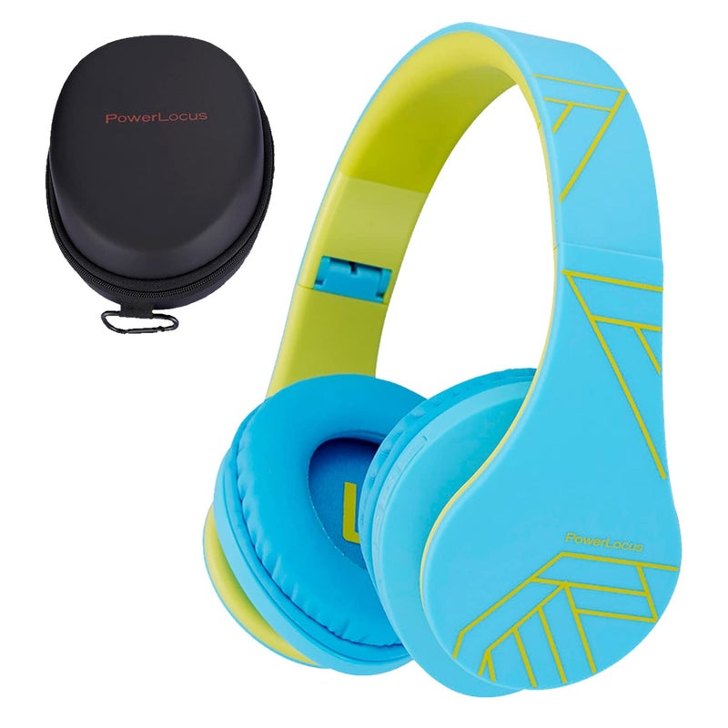 PowerLocus Kids Headphones Over-Ear, Bluetooth Wireless Headphones for Kids,with Microphone, Safe 85DB Volume Limited, Foldable with Carry Case, Audio Cable, Micro SD mode for Online Classes,PC,Phones - Image 1