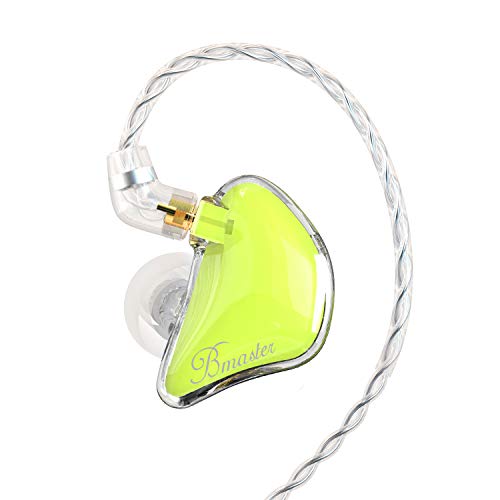 BASN Bmaster Noise Isolating in Ear Monitor Earphones, 1BA+2DD Hybrid Balanced Armature Driver IEM Headphones with Two Detachable MMCX Cables (Yellow) - Image 1