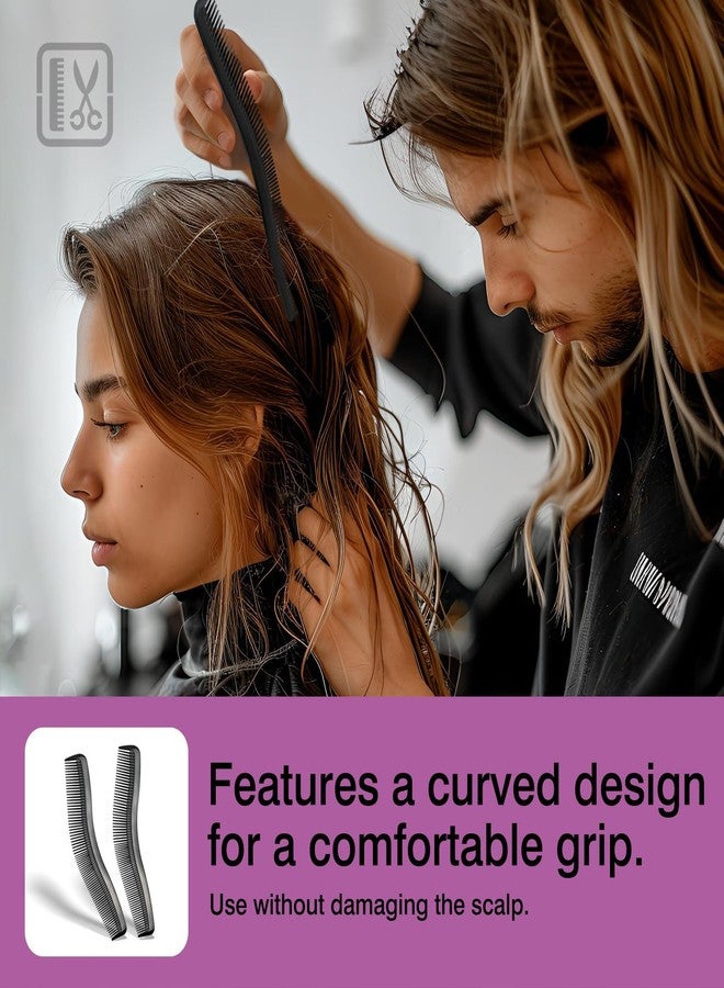 Zoolinn Multifunction Hair Grooming Set of 2 - Black, Double-Sided Combs - Wide & Fine Teeth for Professional Styling, Unisex - Image 5