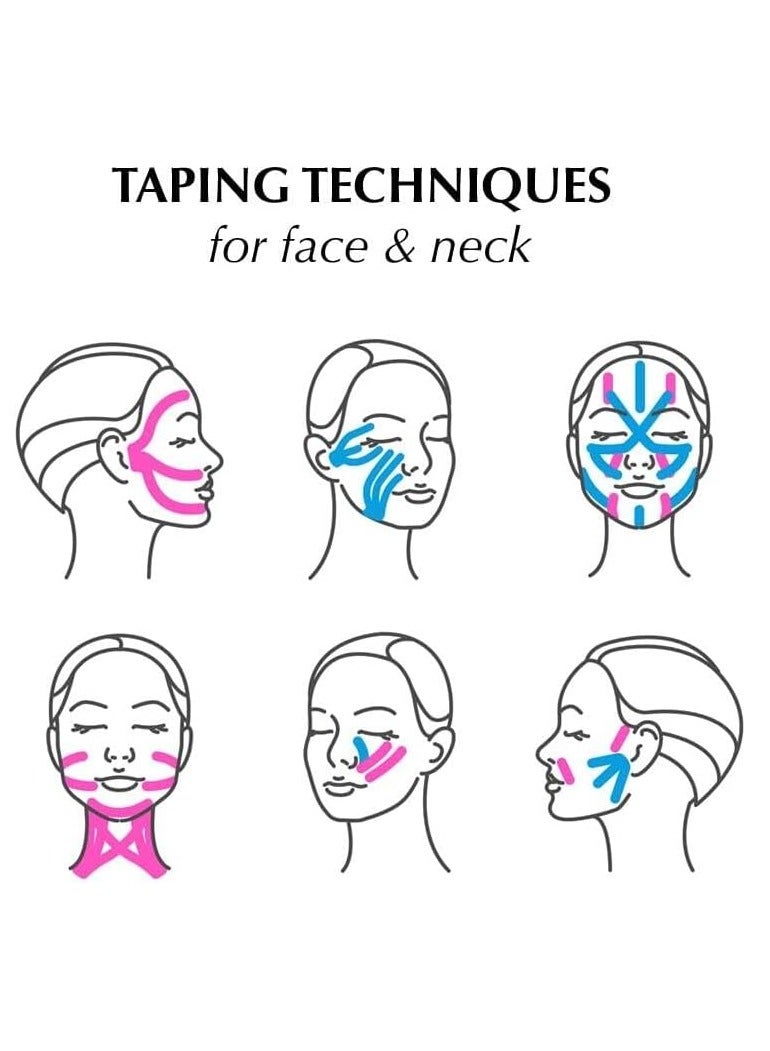 Wrinkles Face Patches,Face Stickers Neck Eye Double Chin Lift V Shape Refill Tapes Thin Skin Care,High Elasticity Wrinkle Patches Kinesiology Tape Face Skin Lifting Tape Beige 2.5cm*5m  - Image 4