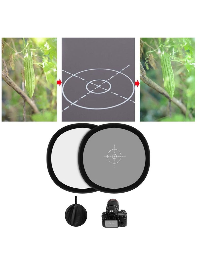 Balance Card 2 Sides Double Face Focus Board - 30cm Grey/White - Image 4
