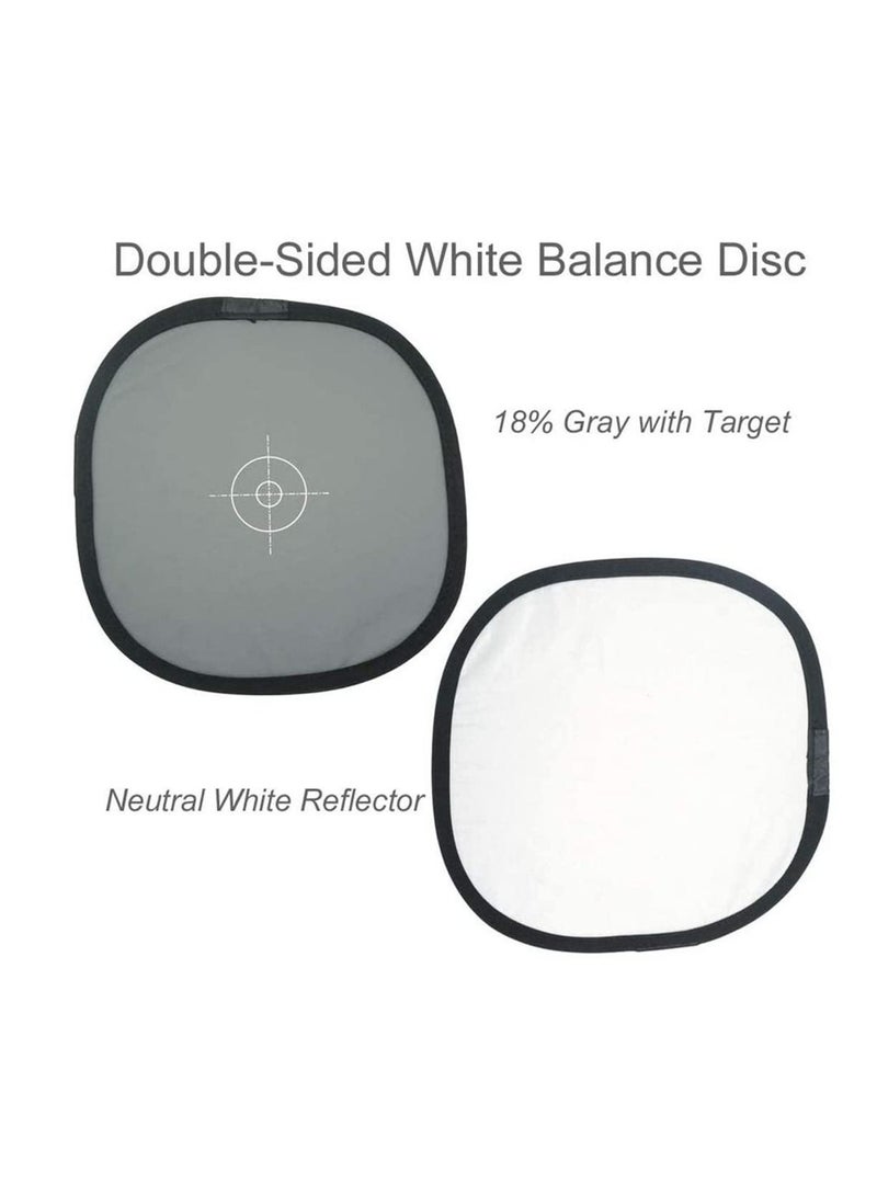 Balance Card 2 Sides Double Face Focus Board - 30cm Grey/White - Image 2