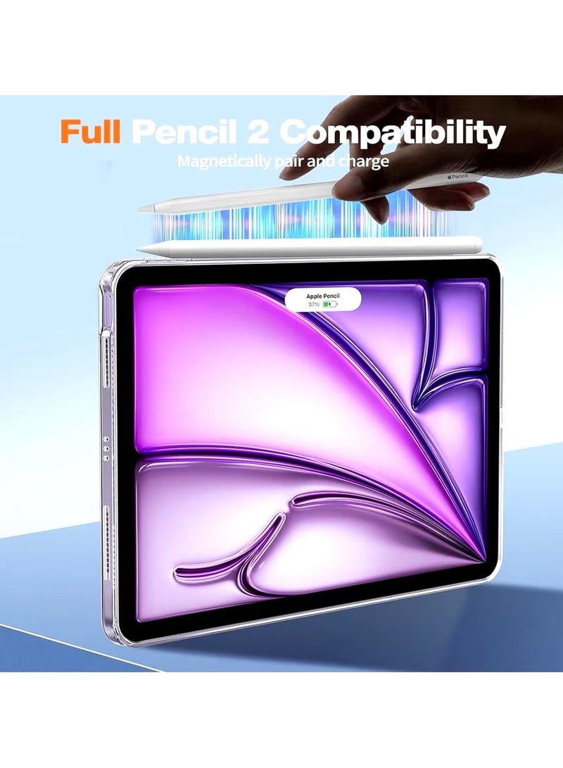 جراب شفاف لجهاز iPad Air 13 بوصة 2024، جراب بحواف معززة من مادة TPU الناعمة، جراب مضاد للخدش شفاف  - Image 3