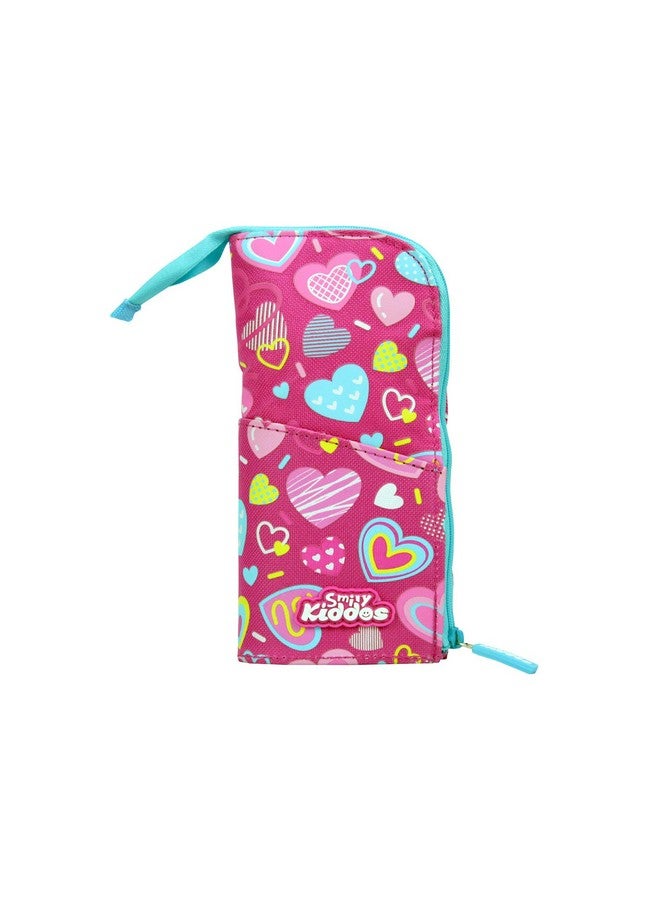 Smily Kiddos | Smily Pen Holder Case (Pink) | Girls Pencil Case Stylish | Kids & School Pencil Pouch | Pencil Case for Kids | Pink Pencil Case - Image 1