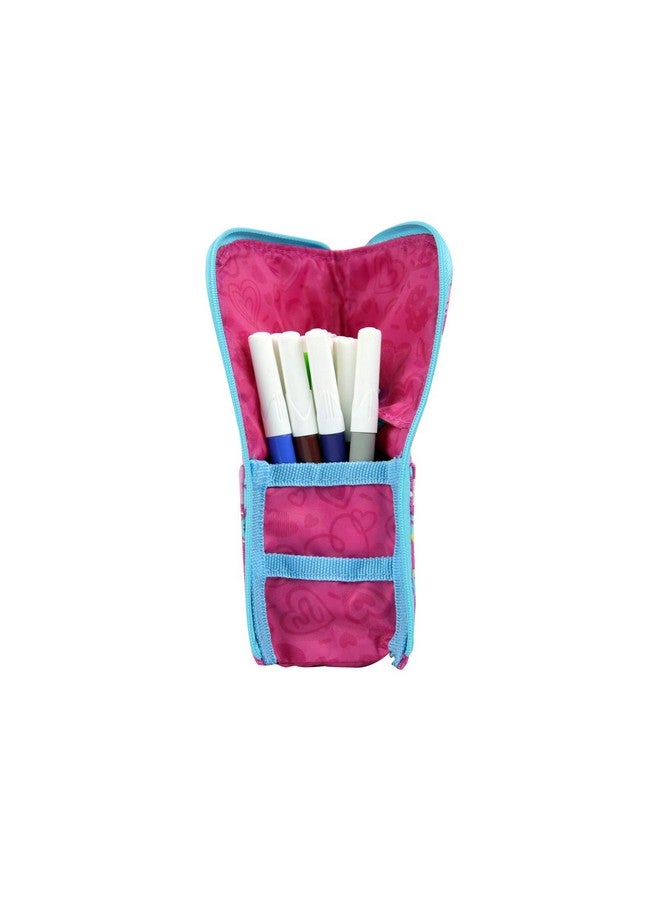 Smily Kiddos | Smily Pen Holder Case (Pink) | Girls Pencil Case Stylish | Kids & School Pencil Pouch | Pencil Case for Kids | Pink Pencil Case - Image 3