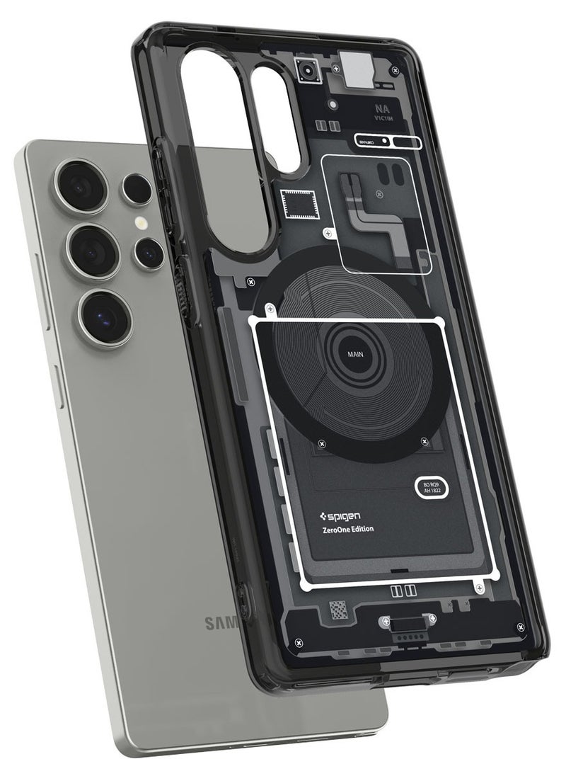 Spigen - Ultra Hybrid MagFit for Samsung Galaxy S25 ULTRA Case Cover with MagSafe (2025) - Zero One Black - Image 1