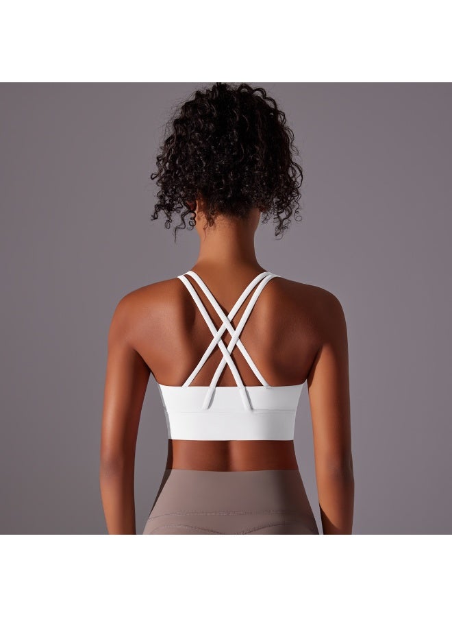Top Women Bra Cropped Bralette Gym Yoga Sports Bra Cross  Back Female Bra Breathable Top Women's Underwear - Image 1