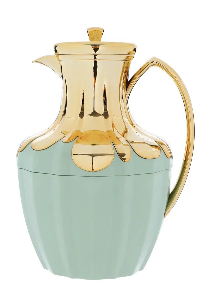 Alsaif Gallery Everest Shaden Thermos, 1 liter, glass inner container, plastic outer shell - light green - Image 1