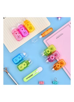 SYOSI 12Pcs Colorful Correction Tape Long 4m Writing Tape Pocket Mouse Retractable Mini Correction Tape Rollers for School Office Students  - Image 4