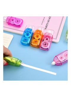 SYOSI 12Pcs Colorful Correction Tape Long 4m Writing Tape Pocket Mouse Retractable Mini Correction Tape Rollers for School Office Students  - Image 3